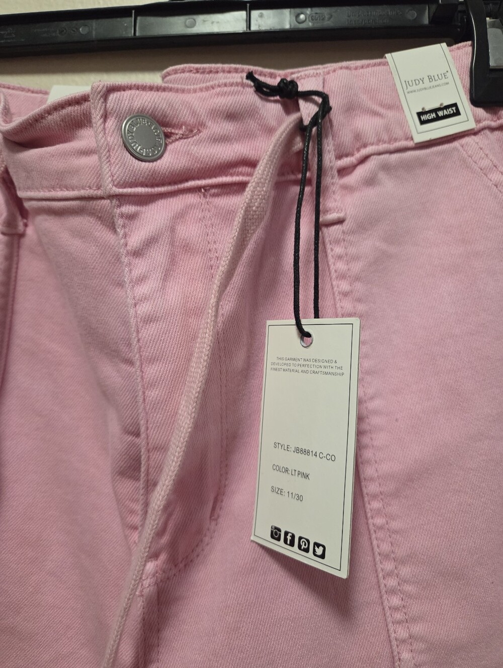 Judy Blue Jogger Denim In Bright Pink - Picture 5 of 9